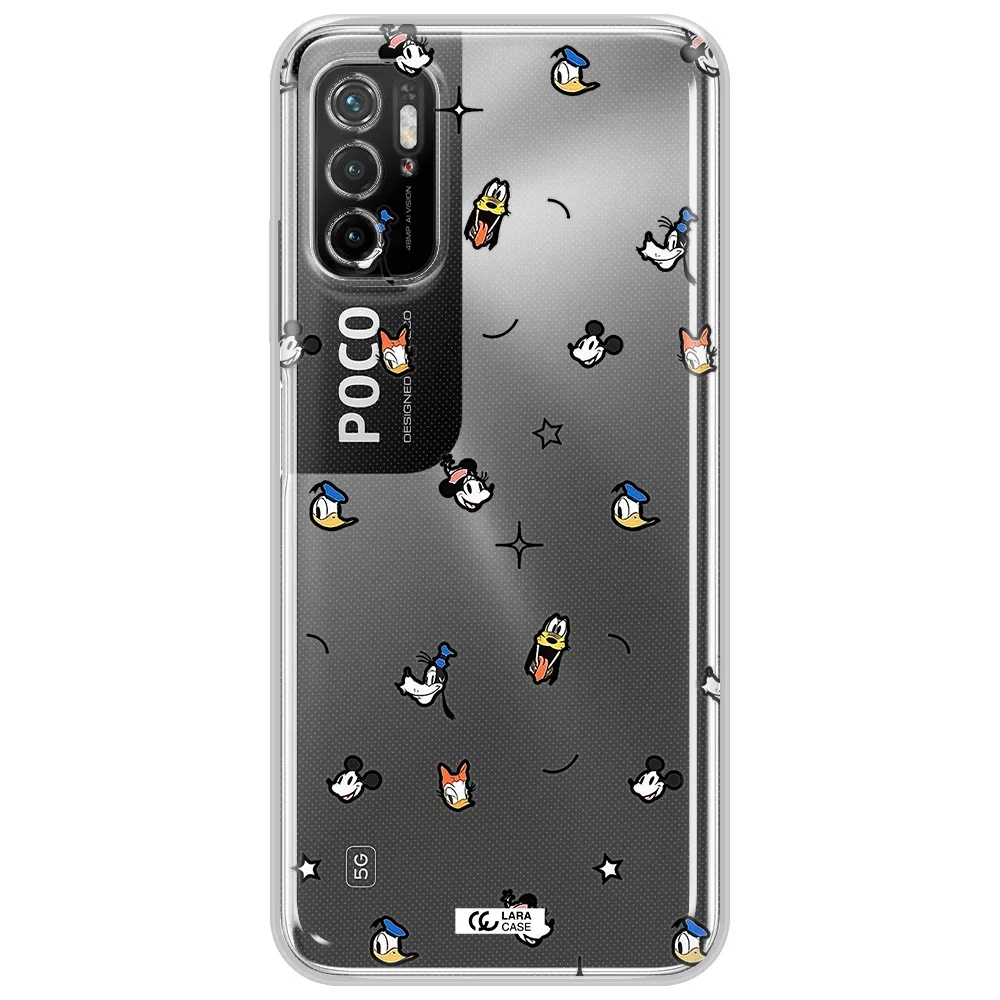 Disney Face Pattern Xiaomi Poco M3 Pro Clear Tpu Case