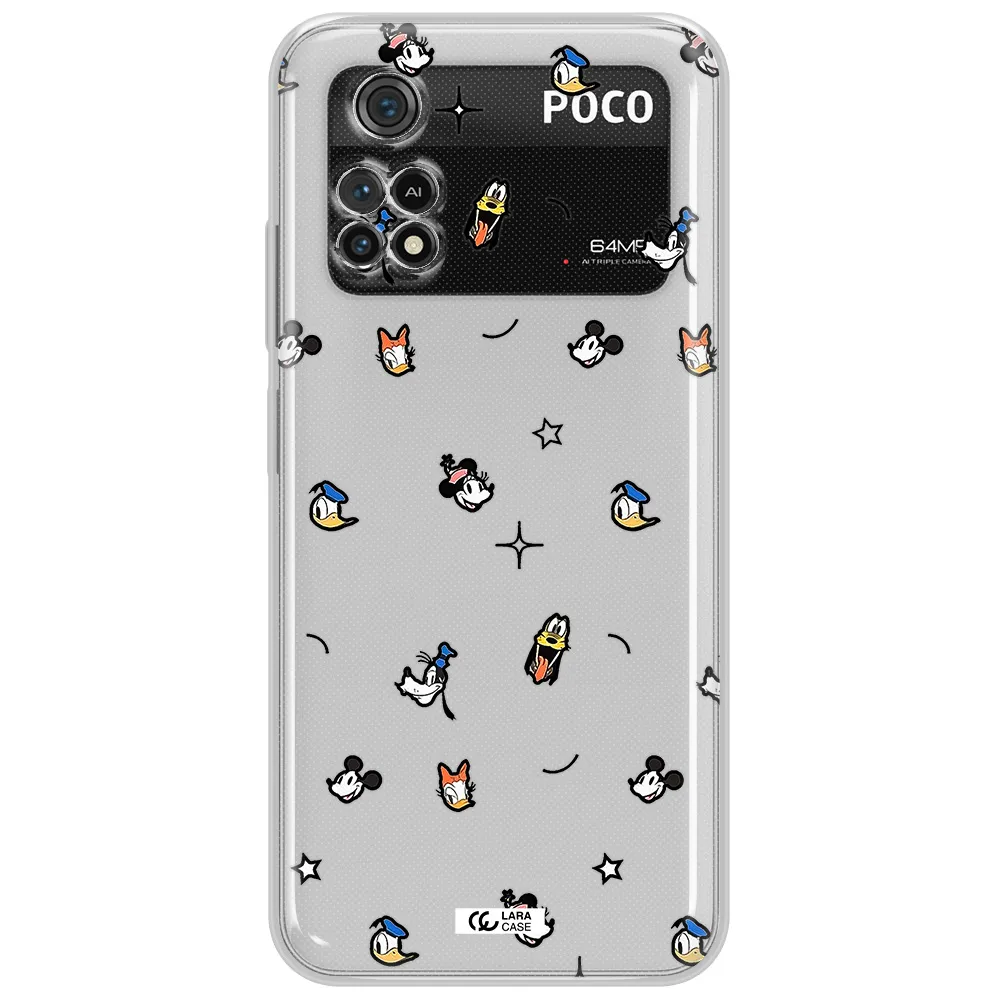 Disney Face Pattern Xiaomi Poco M4 Pro 4G Clear Tpu Case