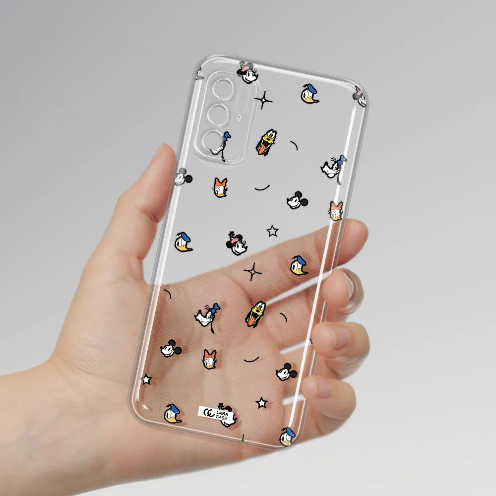 Disney Face Pattern Xiaomi Poco M4 Pro 5G Clear Tpu Case