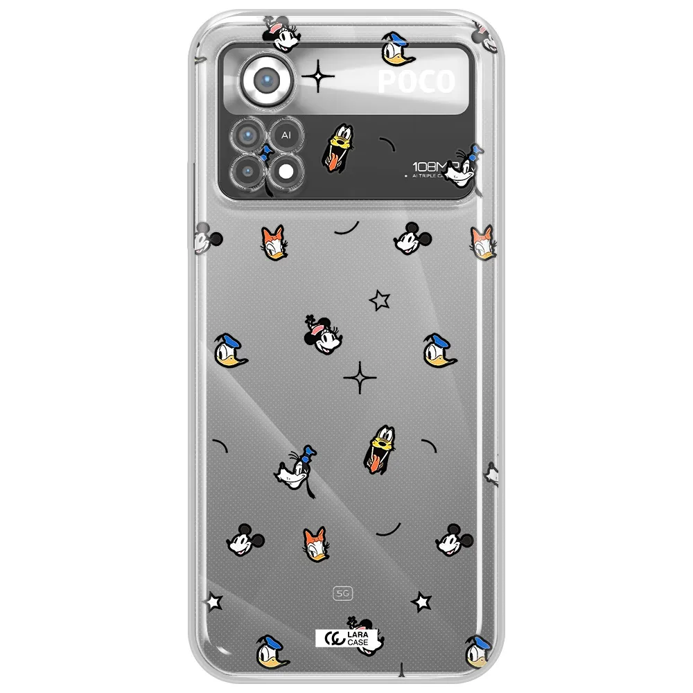 Disney Face Pattern Xiaomi Poco X4 Pro Clear Tpu Case