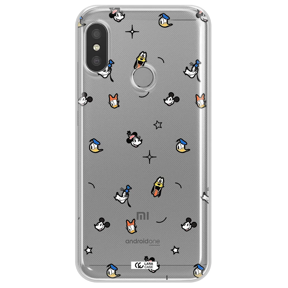 Disney Face Pattern Xiaomi Redmi 6 Pro Clear Tpu Case