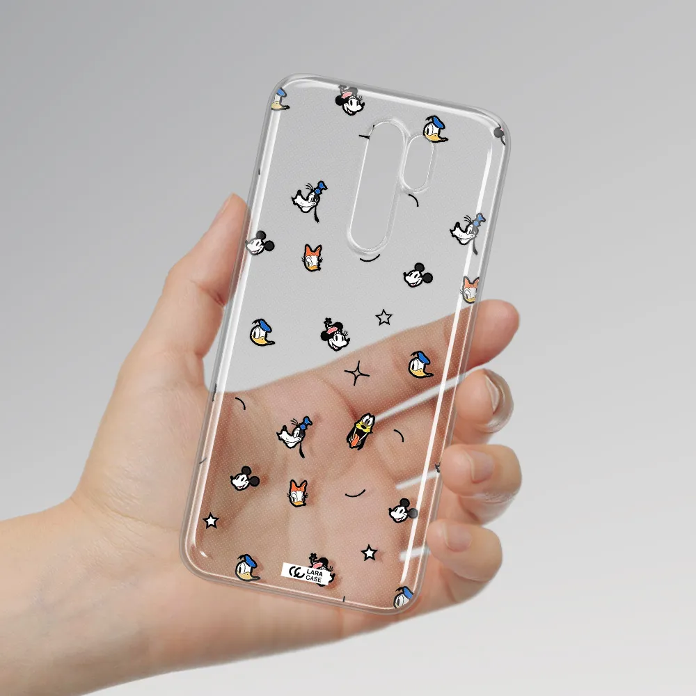 Disney Face Pattern Xiaomi Redmi 9 Clear Tpu Case