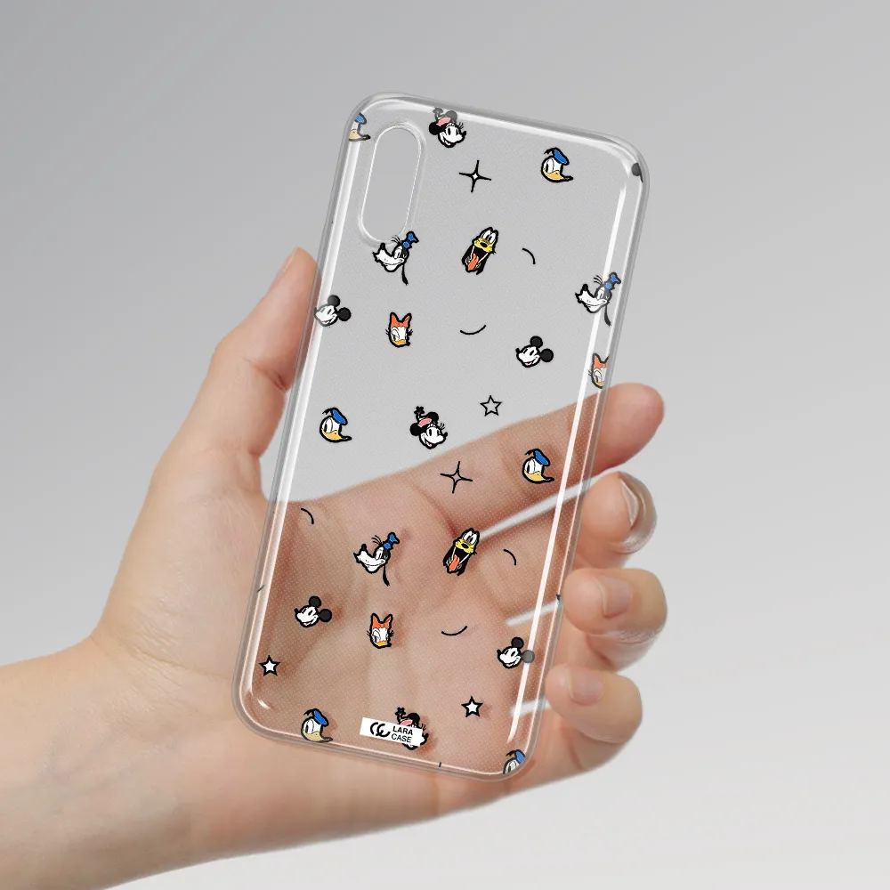Disney Face Pattern Xiaomi Redmi 9A Clear Tpu Case