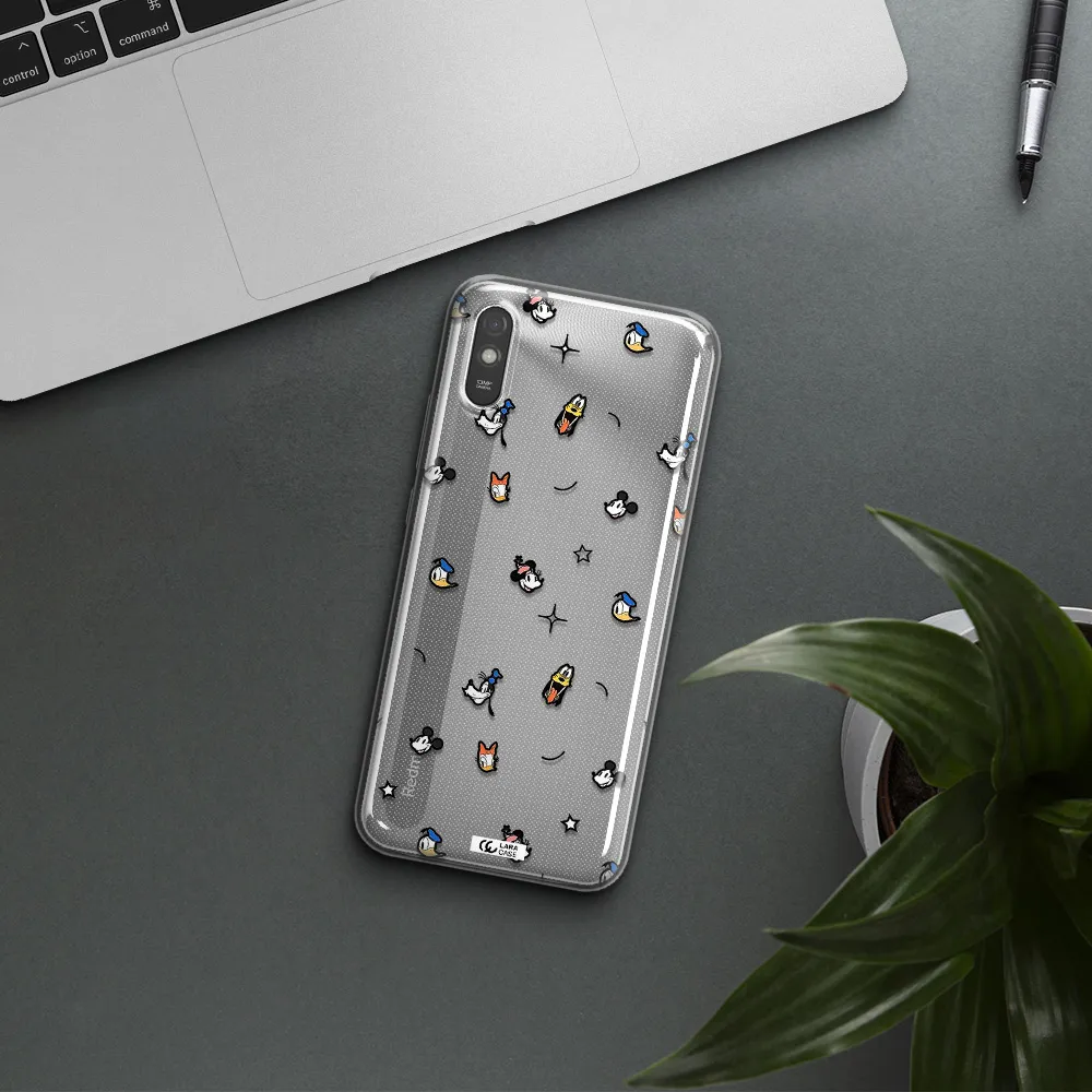 Disney Face Pattern Xiaomi Redmi 9A Clear Tpu Case