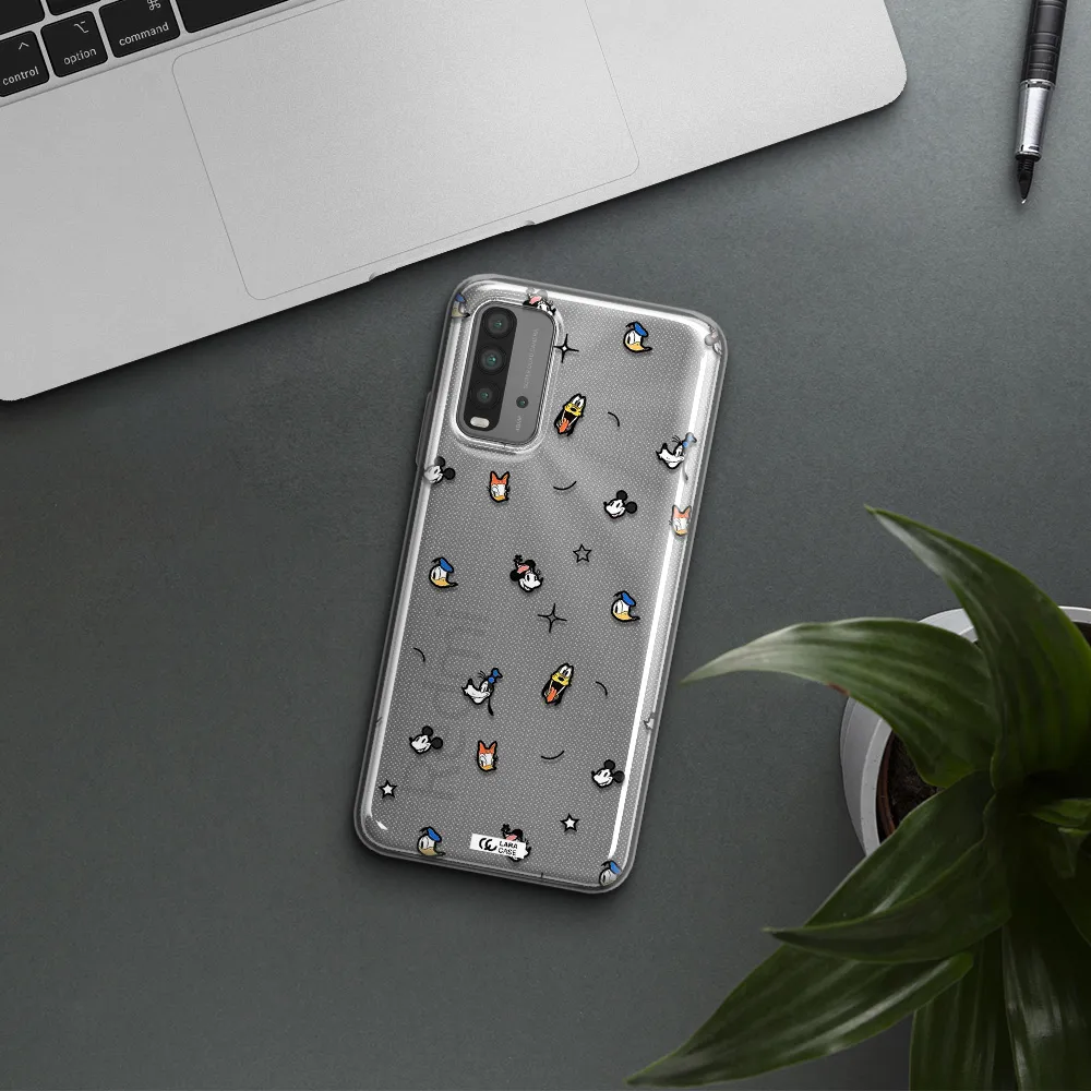 Disney Face Pattern Xiaomi Redmi 9T Clear Tpu Case