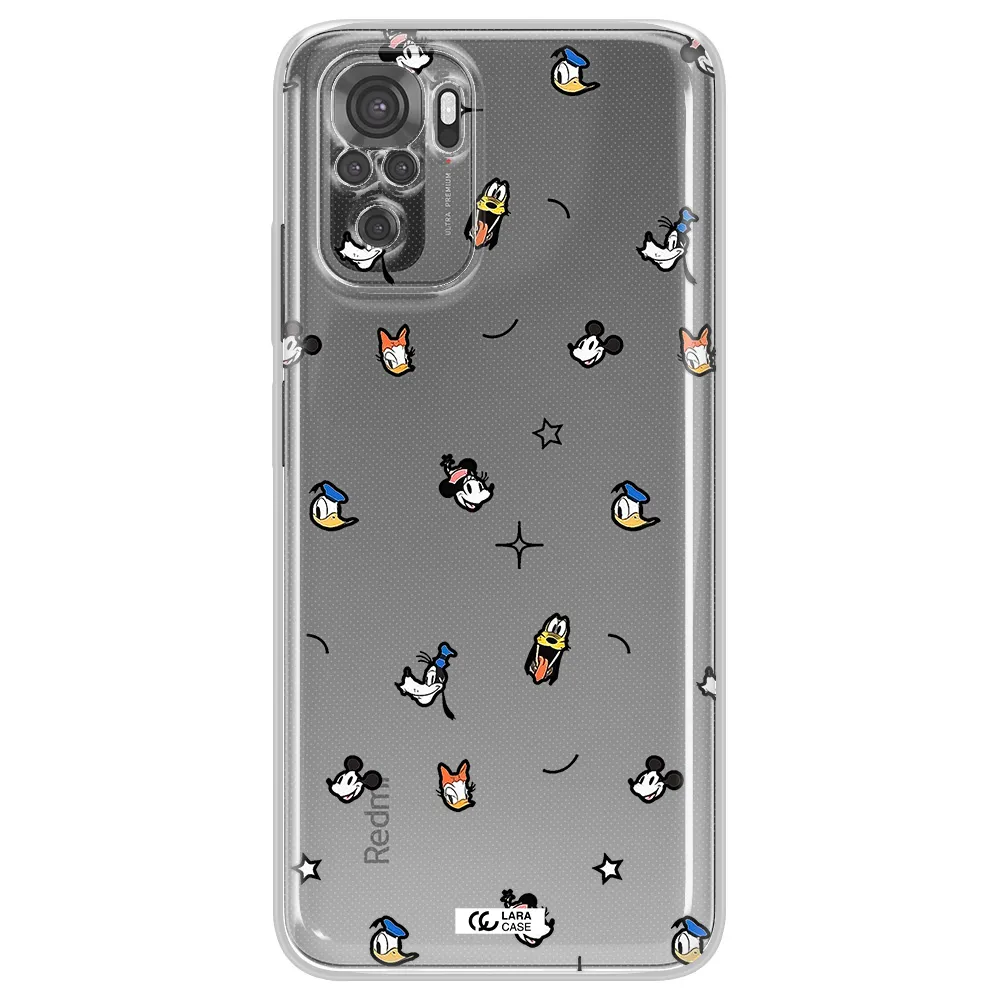 Disney Face Pattern Xiaomi Redmi Note 10S Clear Tpu Case