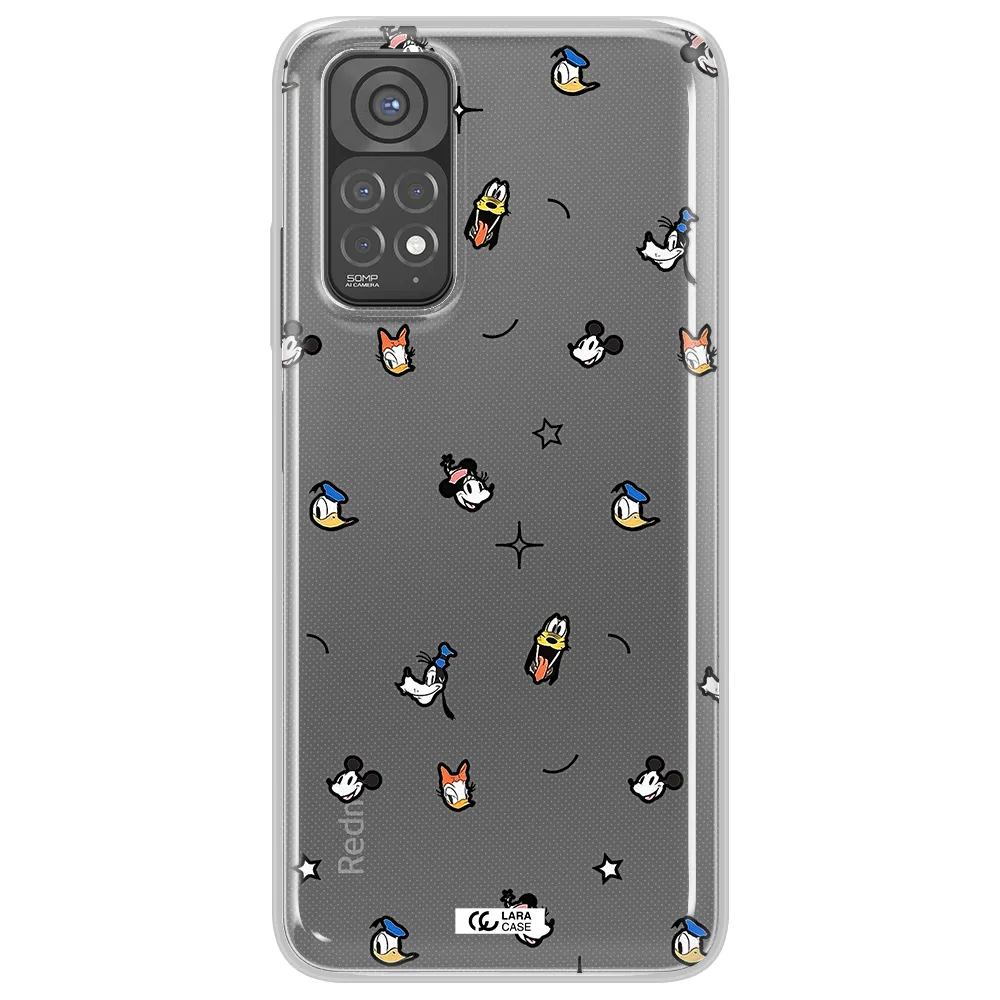 Disney Face Pattern Xiaomi Redmi Note 11 Clear Tpu Case
