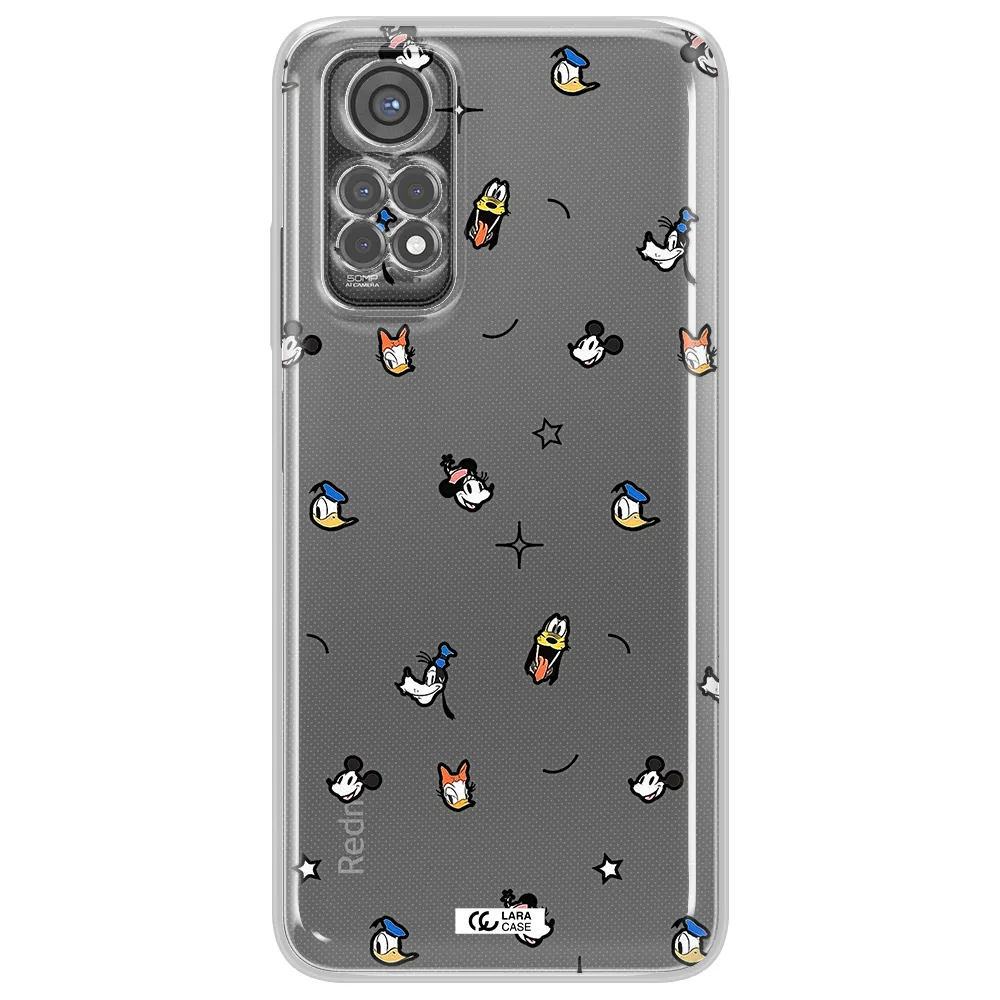 Disney Face Pattern Xiaomi Redmi Note 11S Clear Tpu Case