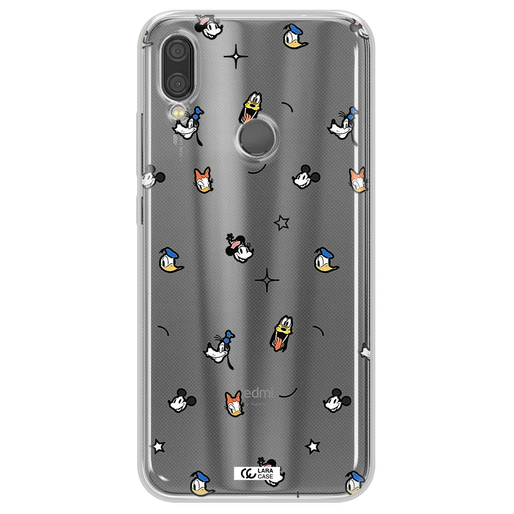 Disney Face Pattern Xiaomi Redmi Note 7 Clear Tpu Case