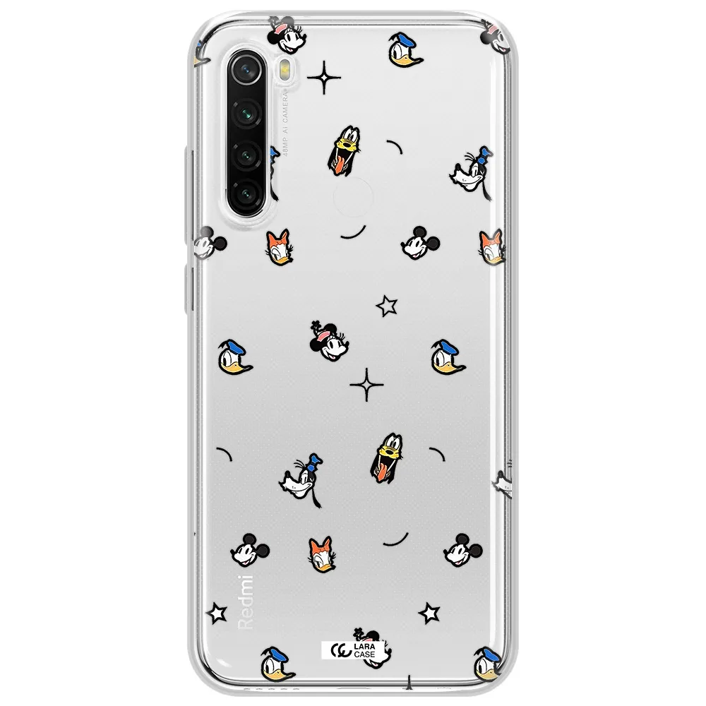 Disney Face Pattern Xiaomi Redmi Note 8T Clear Tpu Case