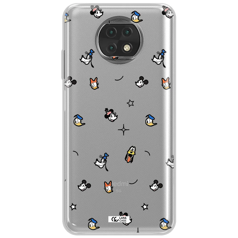 Disney Face Pattern Xiaomi Redmi Note 9T Clear Tpu Case