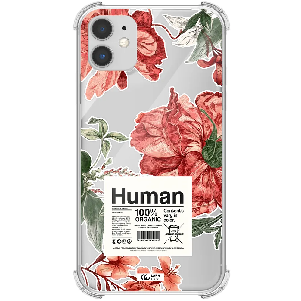 a cover of a book with flowers Apple iPhone 11 Clear PC Case