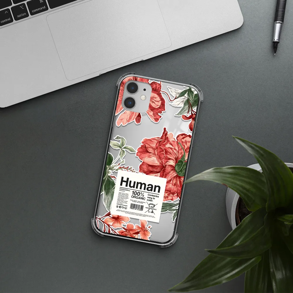 a cover of a book with flowers Apple iPhone 11 Clear PC Case