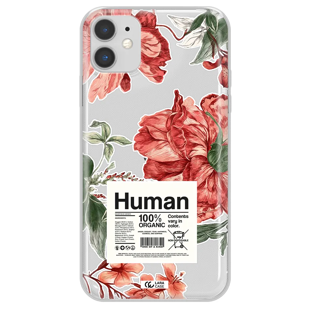 A Cover Of A Book With Flowers Apple Iphone 11 Clear Tpu Case