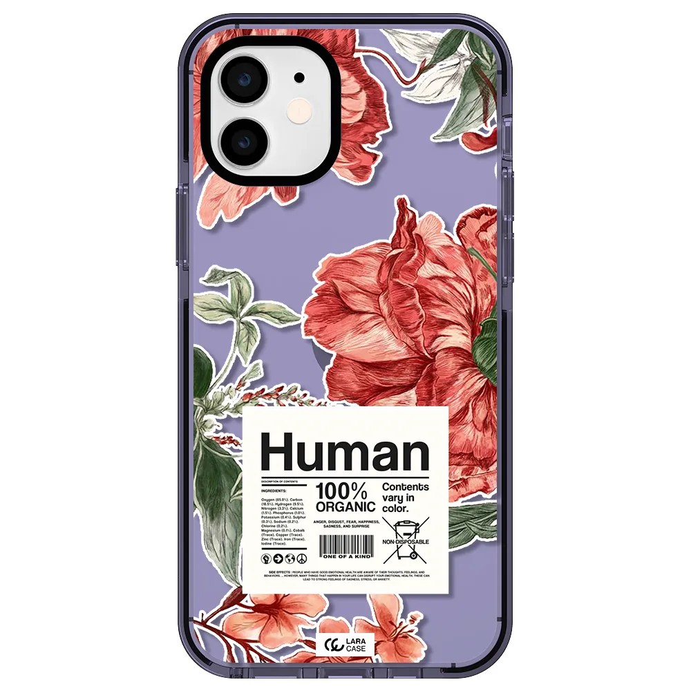 a cover of a book with flowers Apple iPhone 11 impact Lilac Case