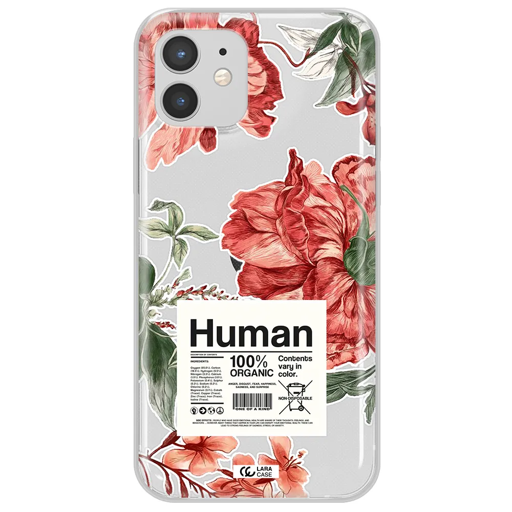 A Cover Of A Book With Flowers Apple Iphone 12 Clear Tpu Case