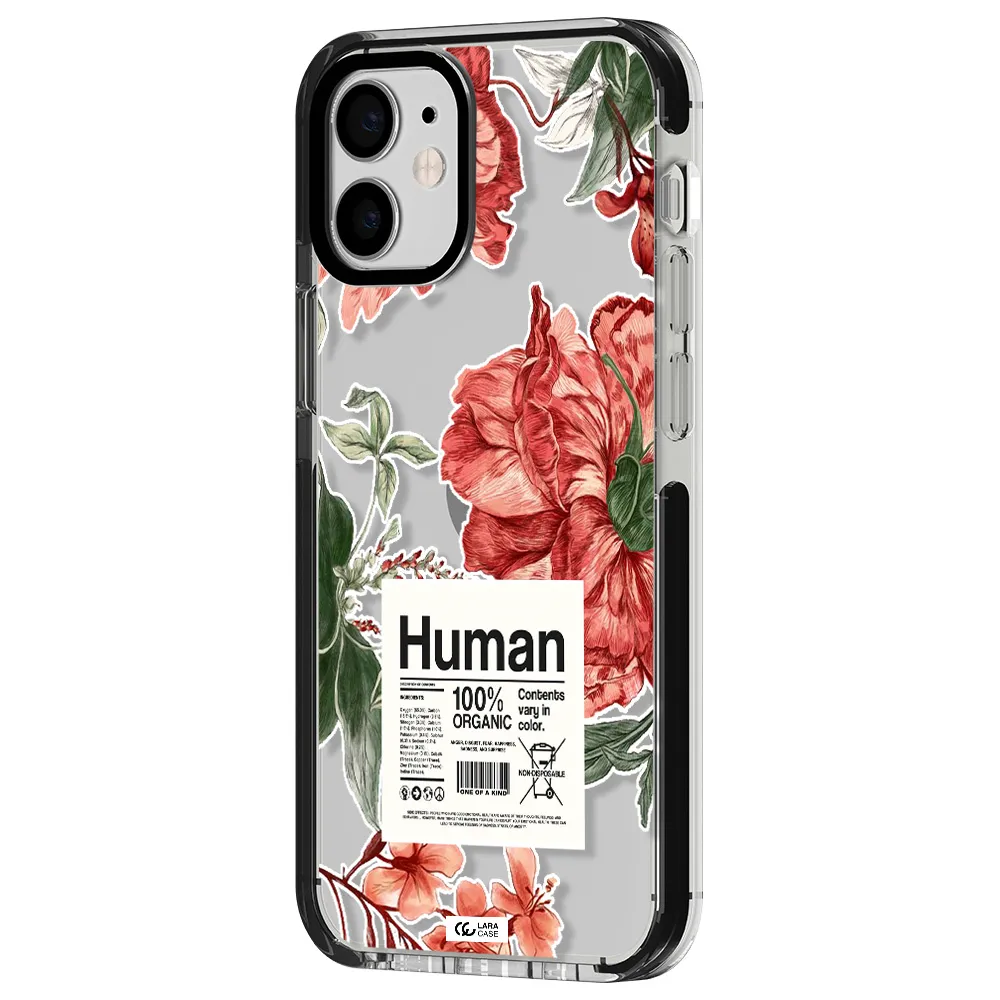 a cover of a book with flowers Apple iPhone 12 mini impact black border Case