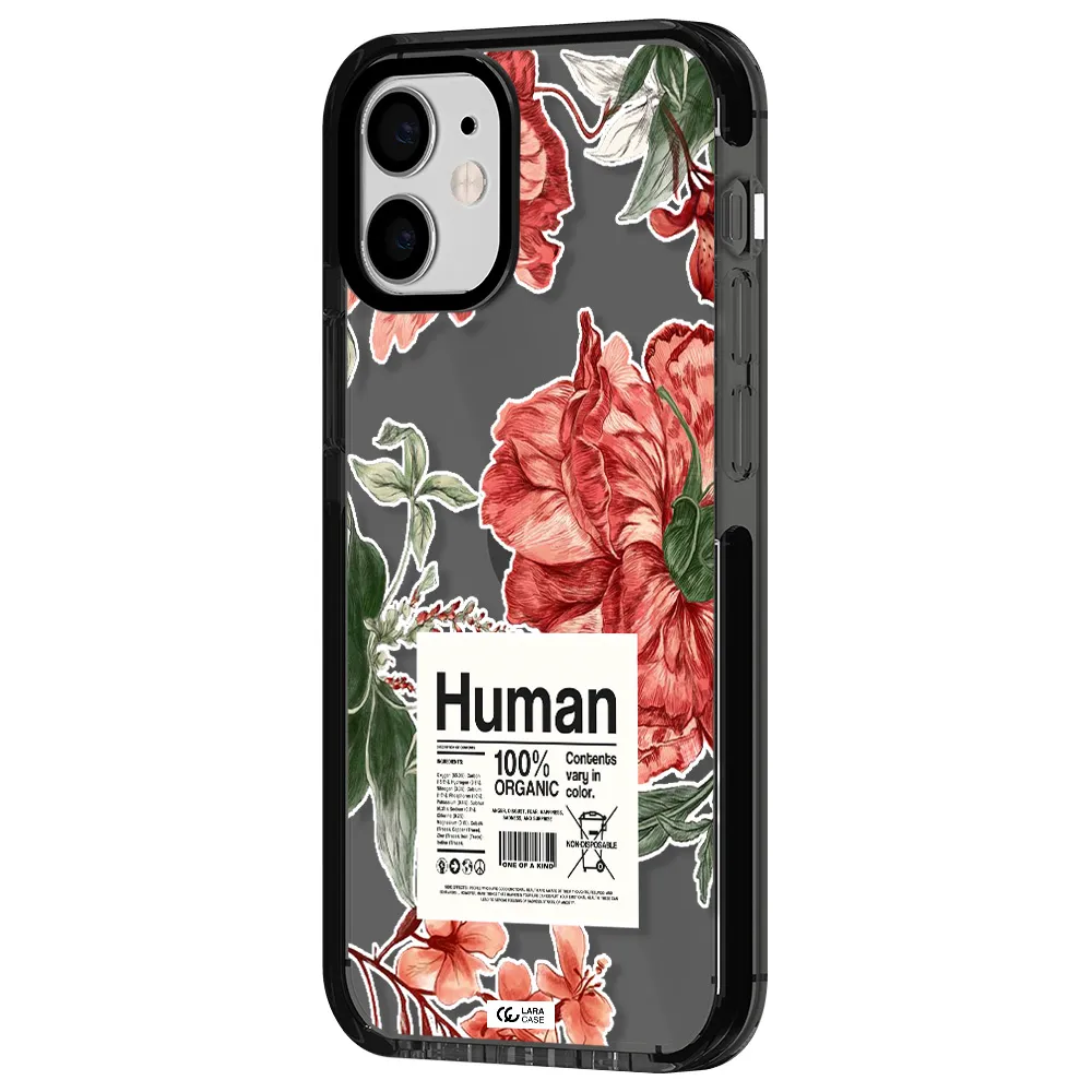a cover of a book with flowers Apple iPhone 12 mini impact Smoke Black Case