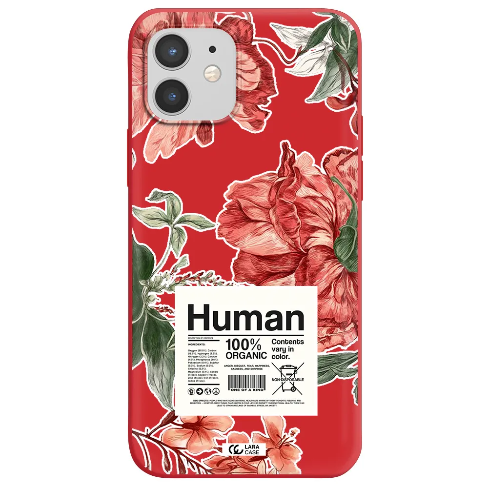 a cover of a book with flowers Apple iPhone 12 mini Silicone Imperial Red Case