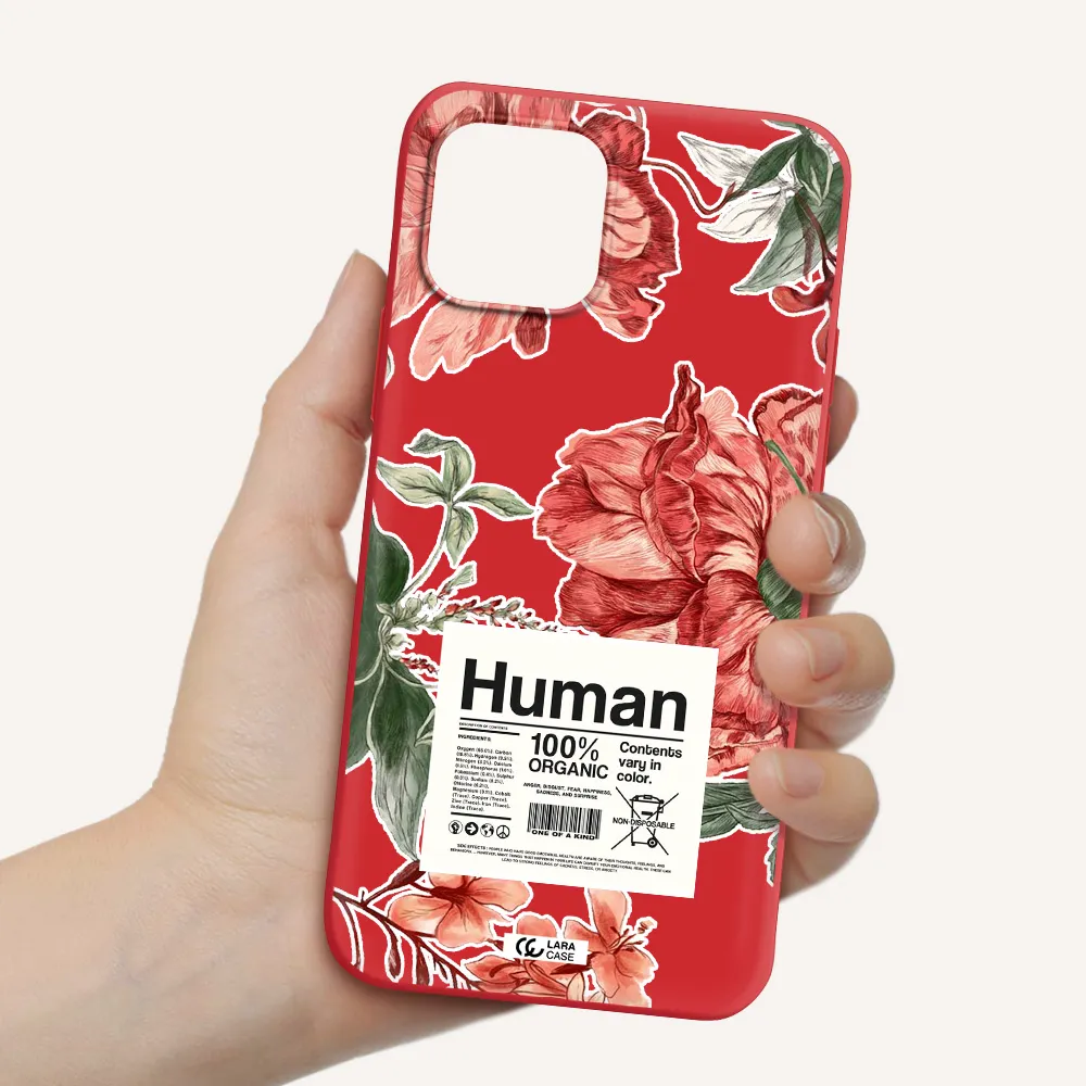 a cover of a book with flowers Apple iPhone 12 mini Silicone Imperial Red Case