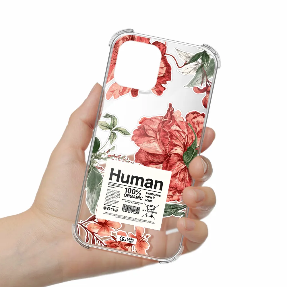 a cover of a book with flowers Apple iPhone 12 pro Clear PC Case