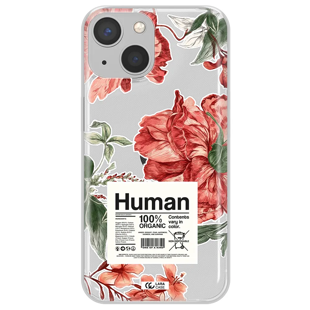 A Cover Of A Book With Flowers Apple Iphone 13 Clear Tpu Case