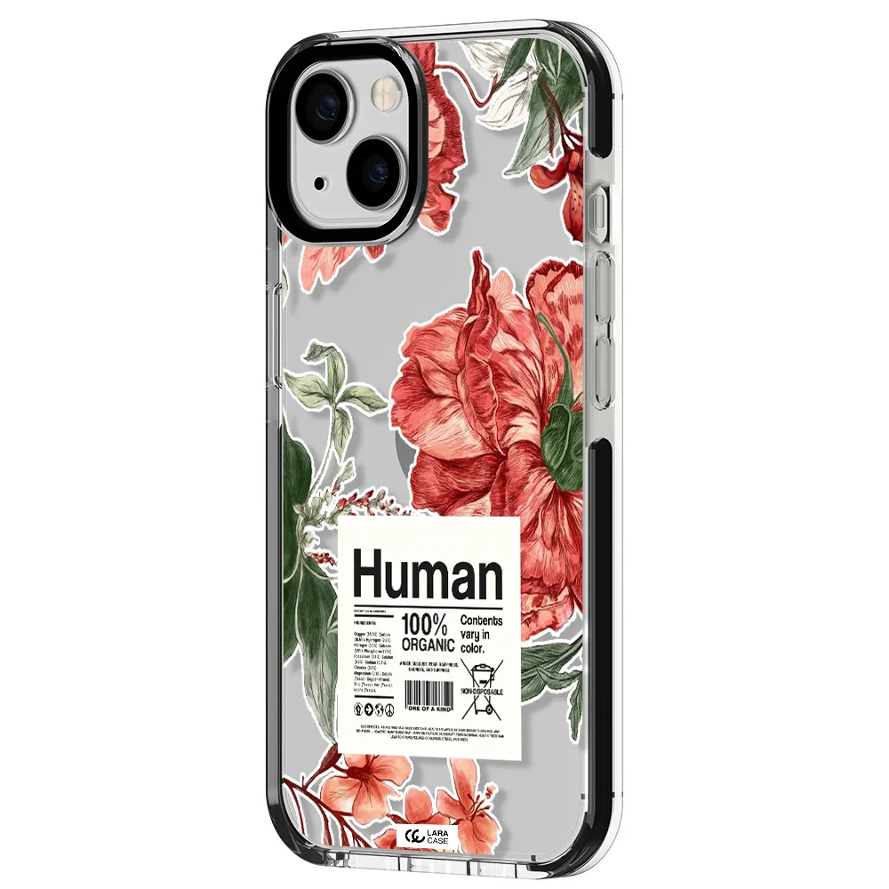 a cover of a book with flowers Apple iPhone 13 impact black border Case