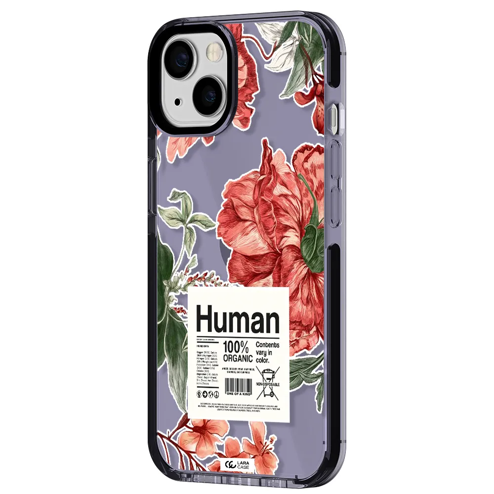 a cover of a book with flowers Apple iPhone 13 impact Lilac Case