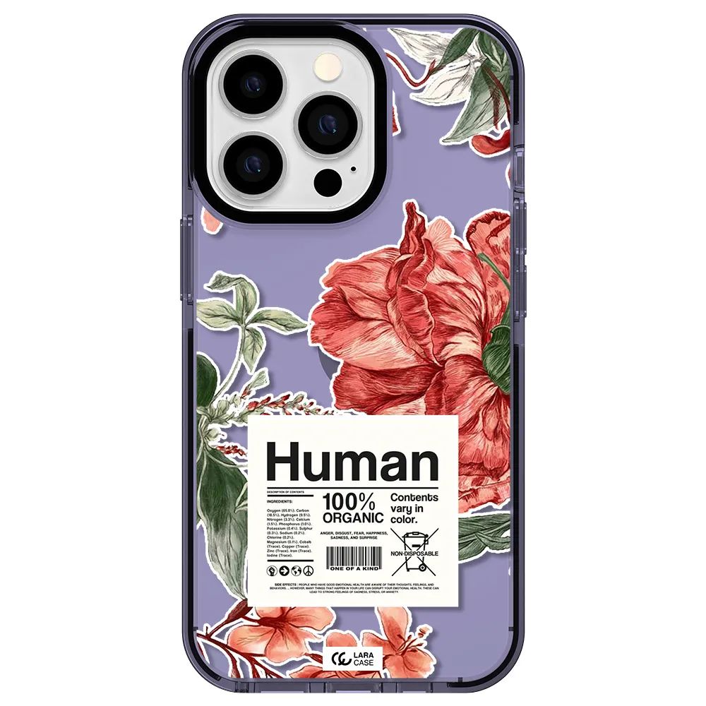 a cover of a book with flowers Apple iPhone 13 Pro impact Lilac Case