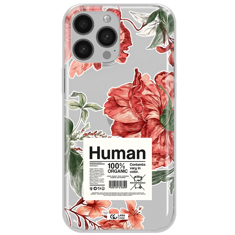 A Cover Of A Book With Flowers Apple Iphone 13 Pro Max Clear Tpu Case