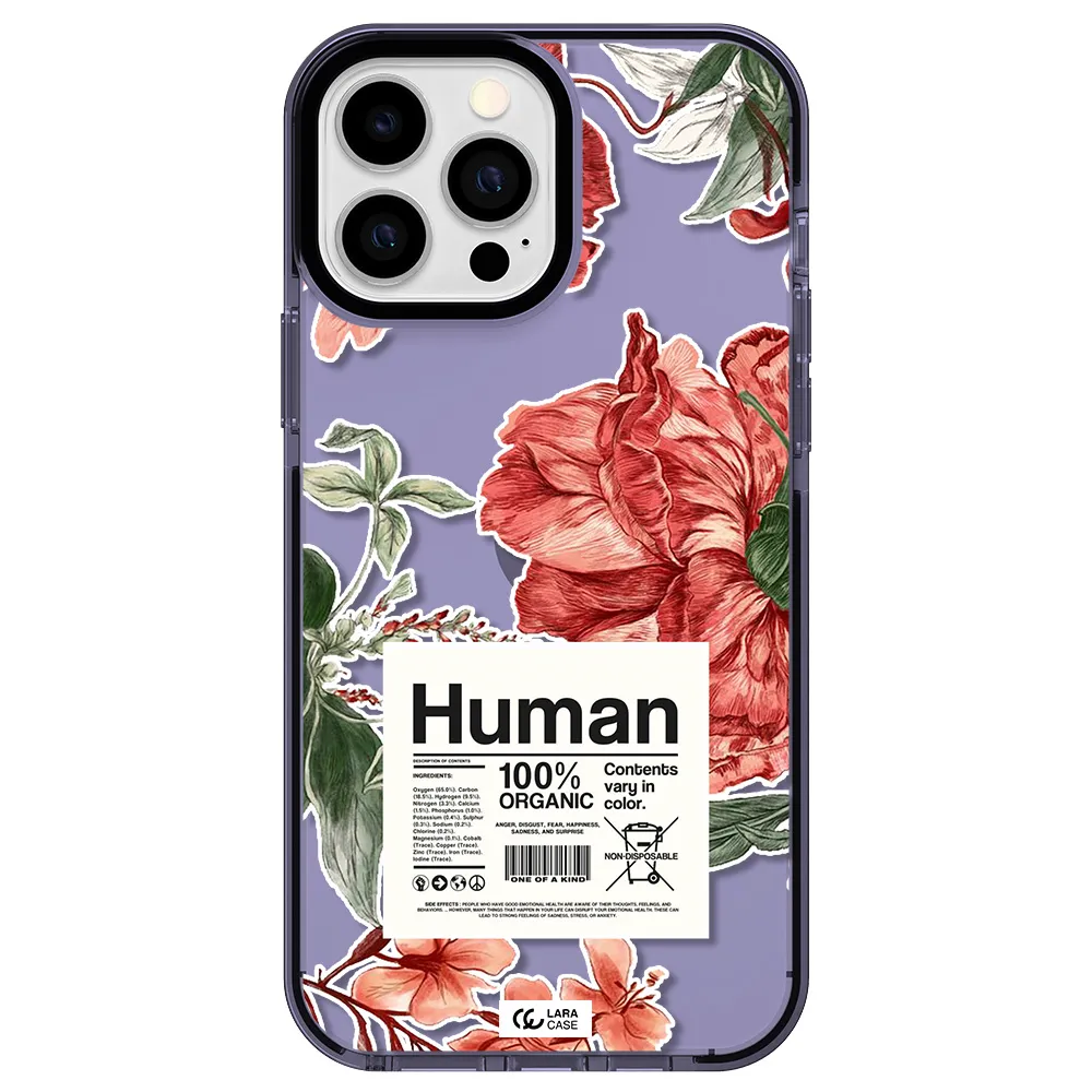 a cover of a book with flowers Apple iPhone 13 Pro Max impact Lilac Case