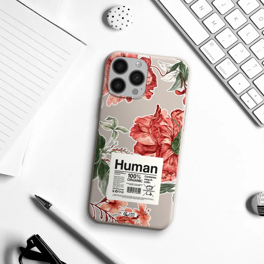 a cover of a book with flowers Apple iPhone 13 Pro Silicone Stone Case