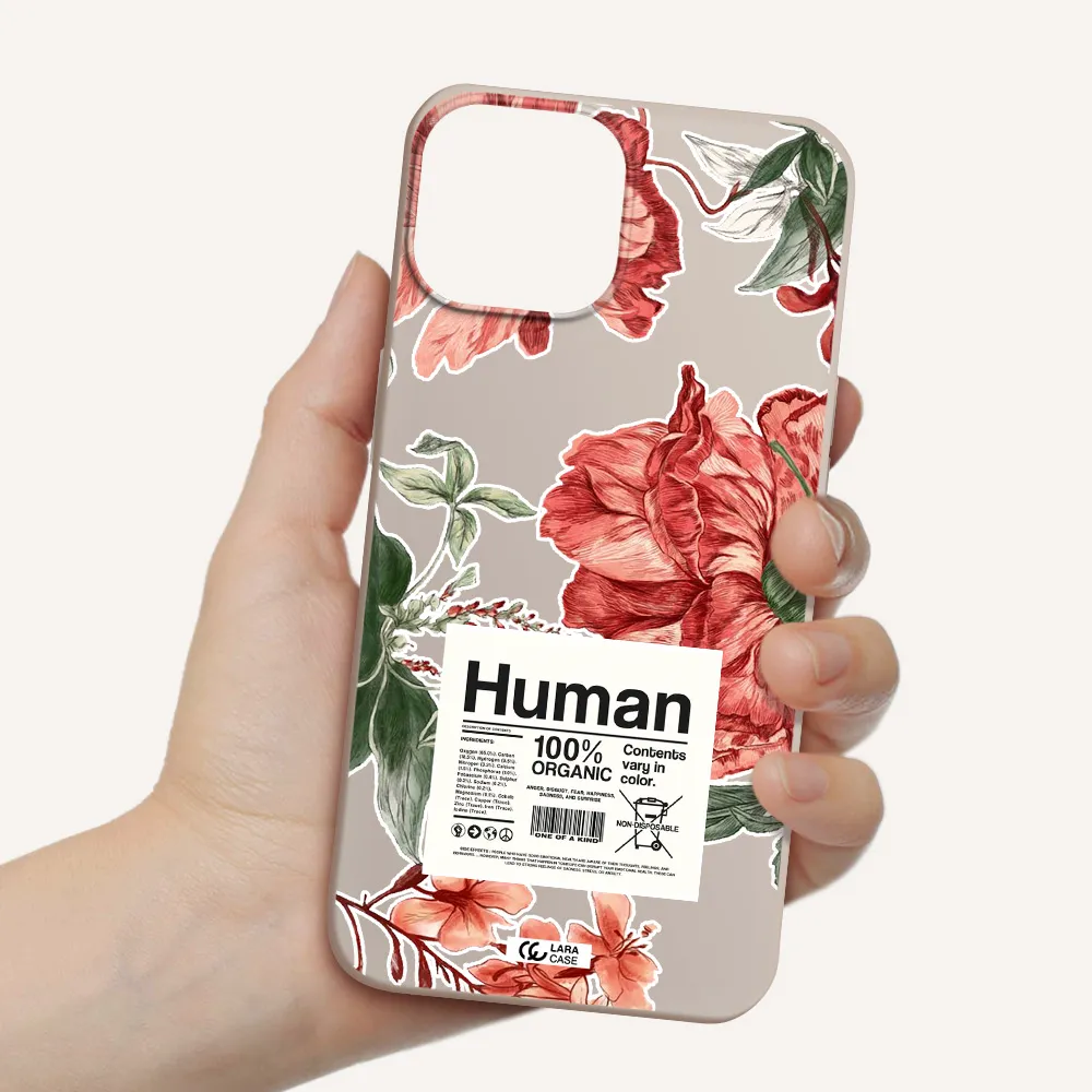 a cover of a book with flowers Apple iPhone 13 Silicone Stone Case