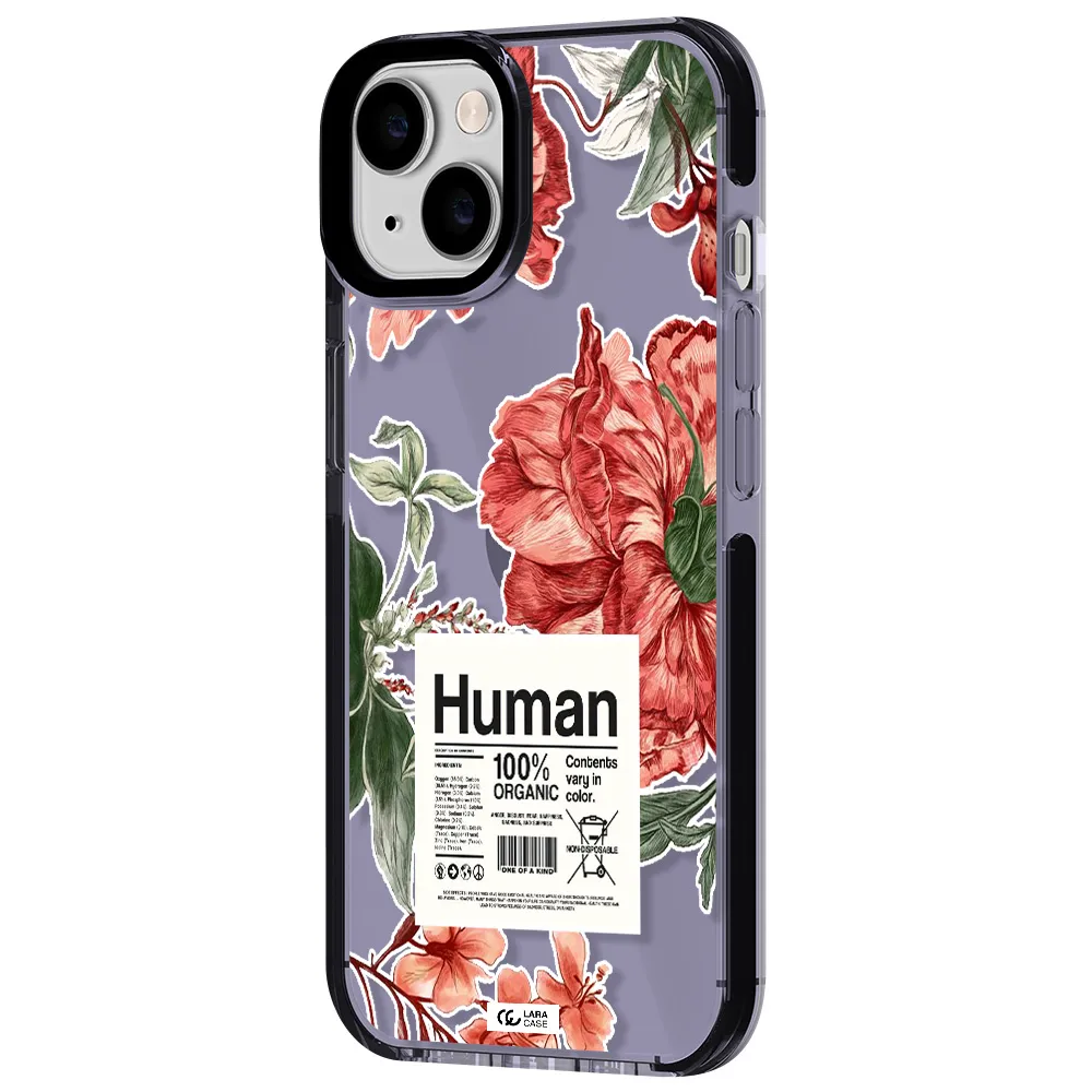a cover of a book with flowers Apple iPhone 14 impact Lilac Case