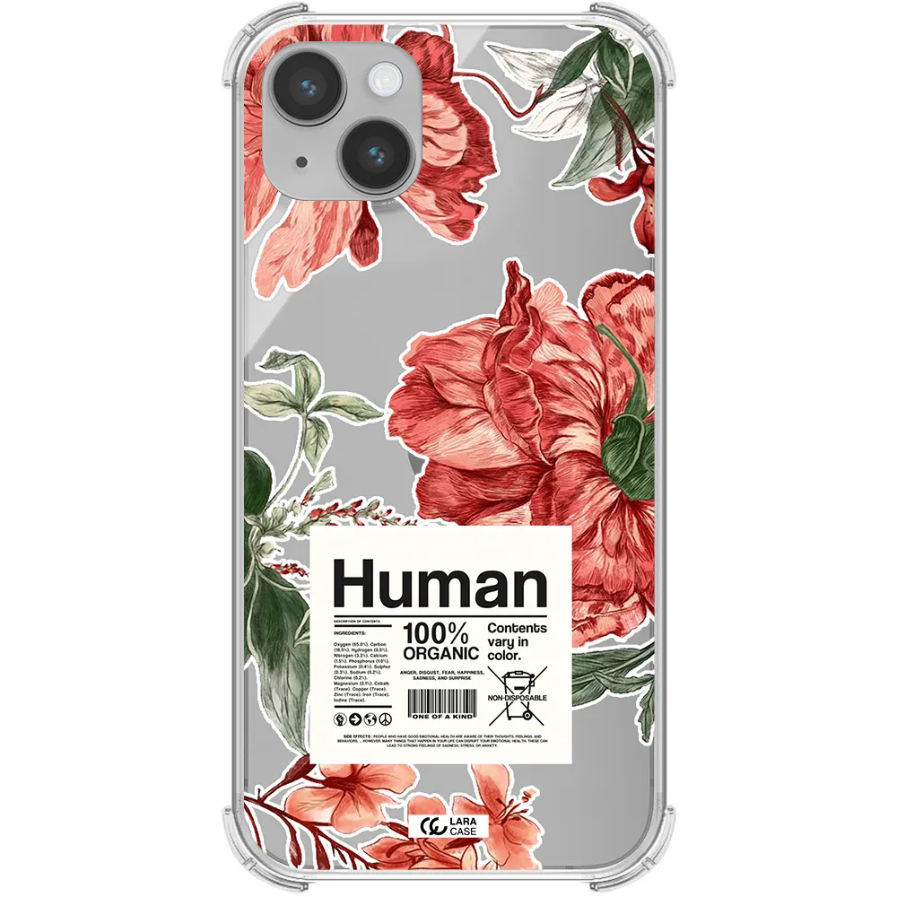 a cover of a book with flowers Apple iPhone 14 plus Clear PC Case