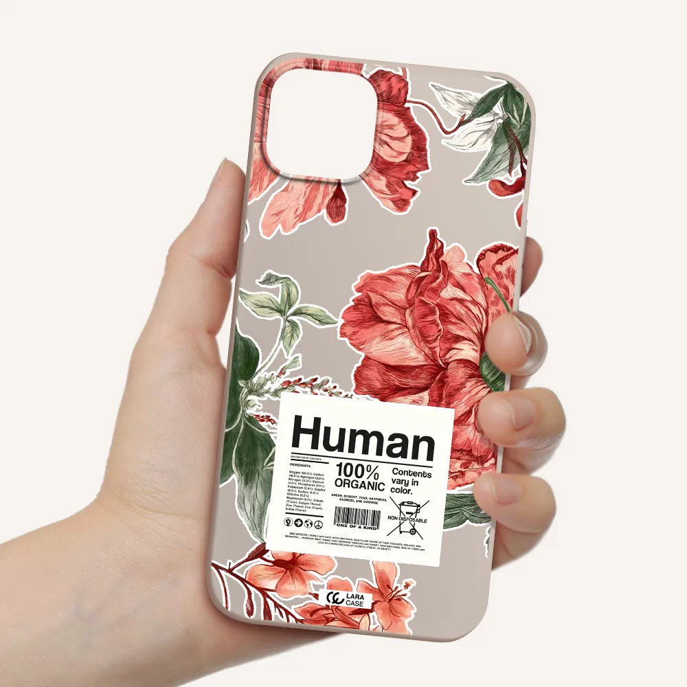 a cover of a book with flowers Apple iPhone 14 plus Silicone Stone Case