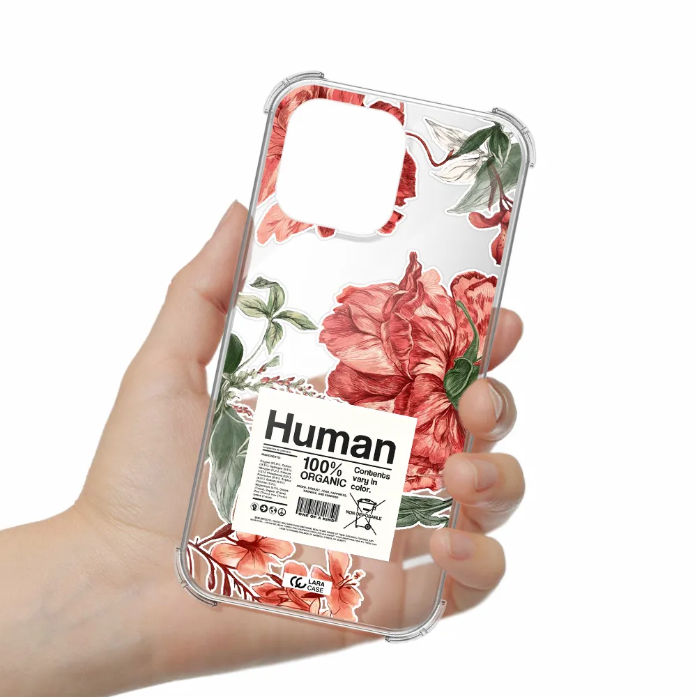 a cover of a book with flowers Apple iPhone 14 pro Clear PC Case