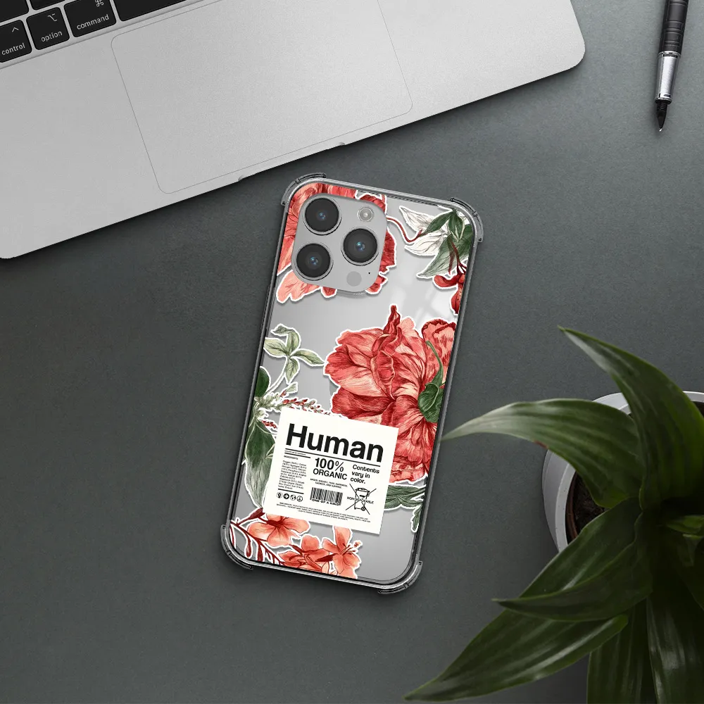 a cover of a book with flowers Apple iPhone 14 pro Clear PC Case