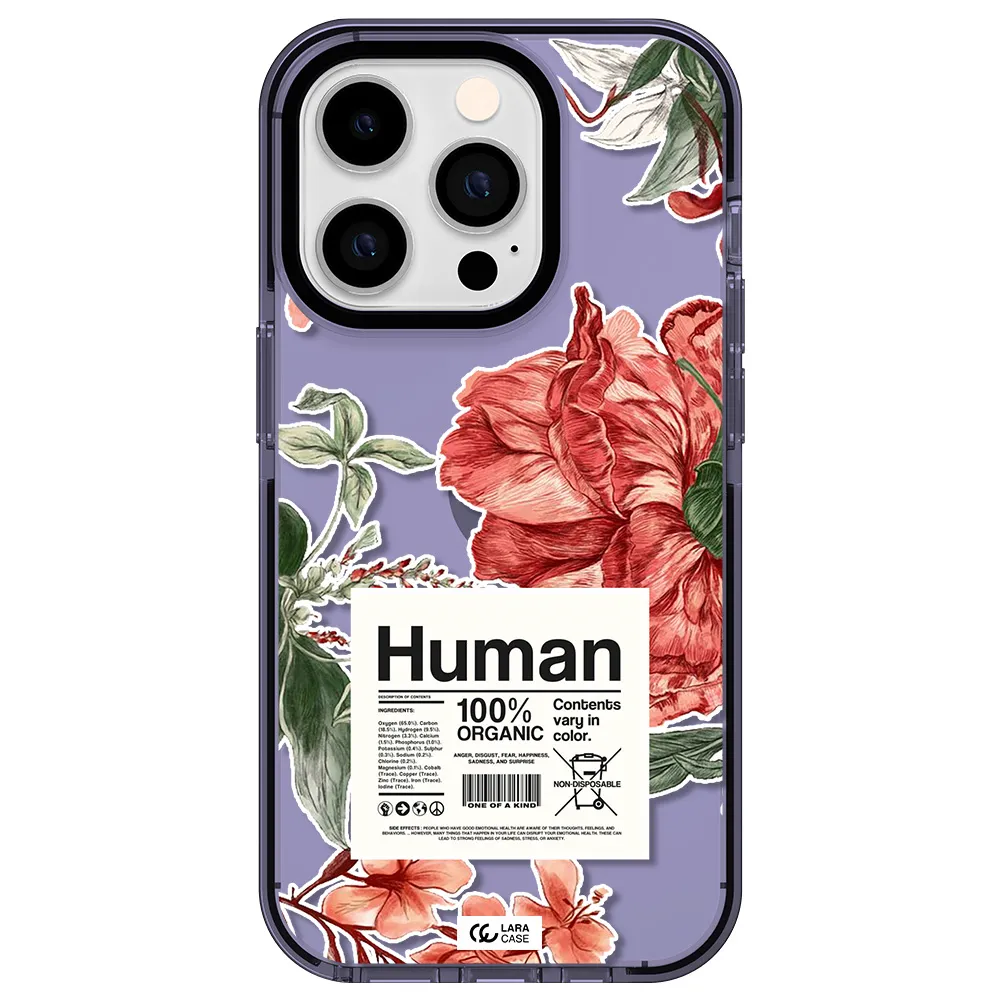 a cover of a book with flowers Apple iPhone 14 pro impact Lilac Case