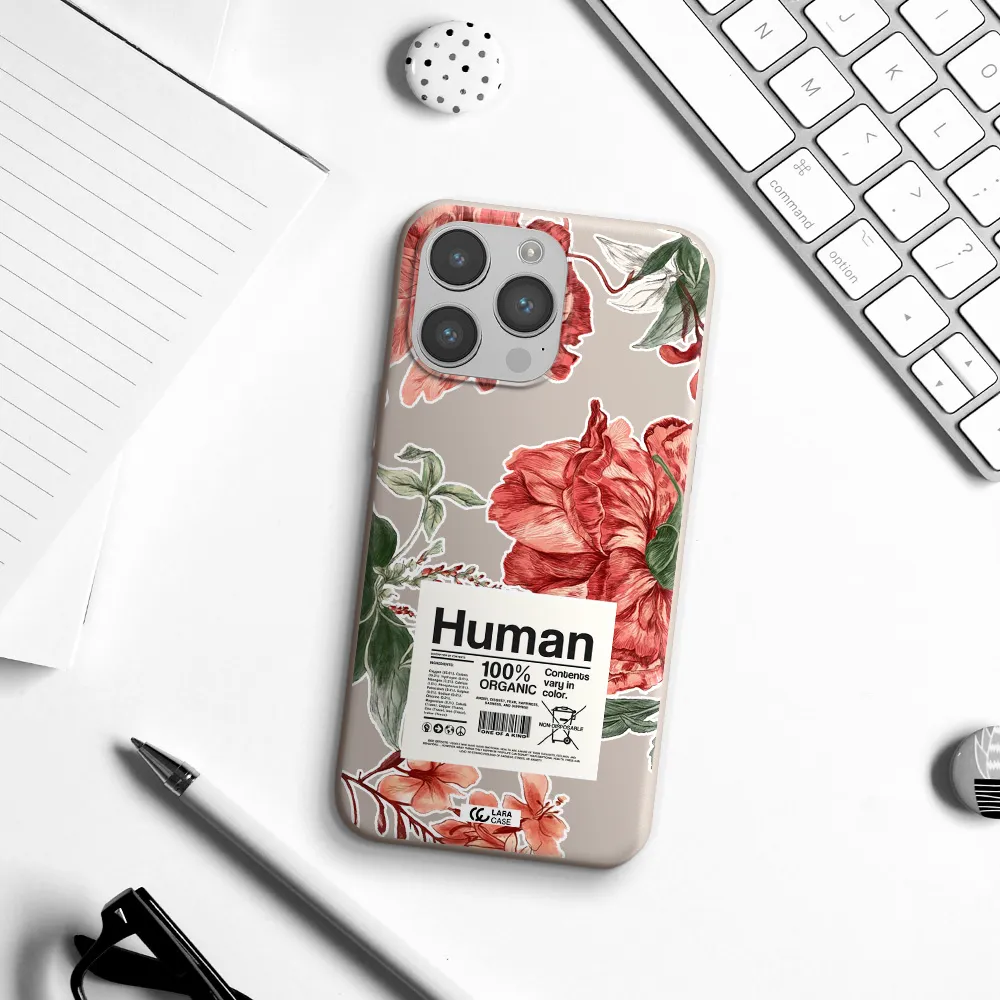 a cover of a book with flowers Apple iPhone 14 pro max Silicone Stone Case