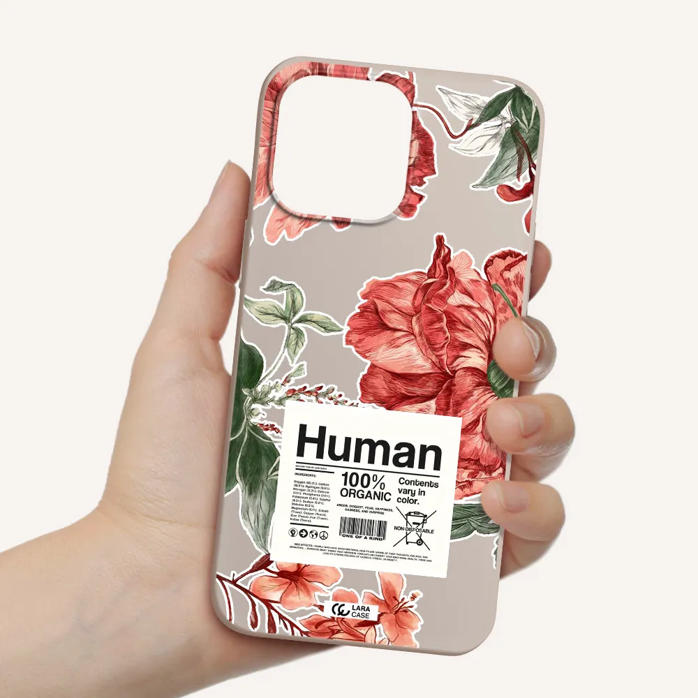 a cover of a book with flowers Apple iPhone 14 pro Silicone Stone Case