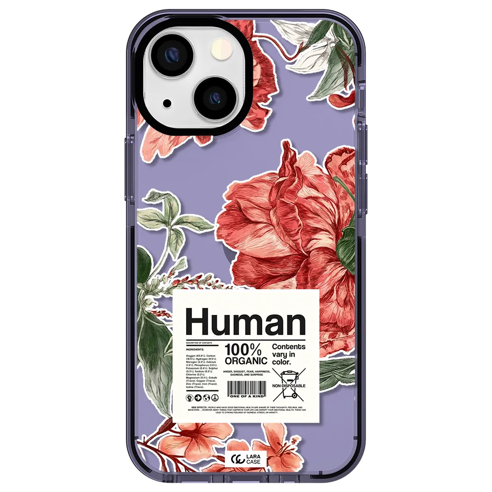 a cover of a book with flowers Apple iPhone 15 impact Lilac Case