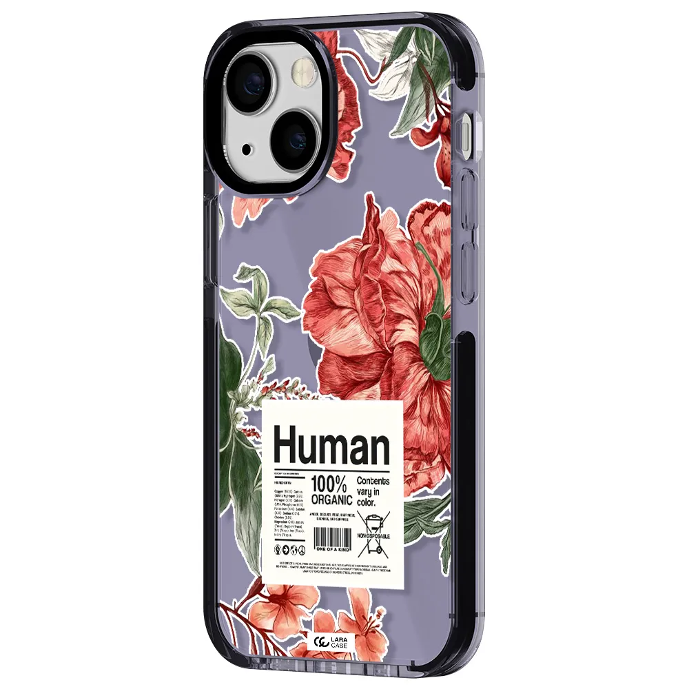 a cover of a book with flowers Apple iPhone 15 impact Lilac Case