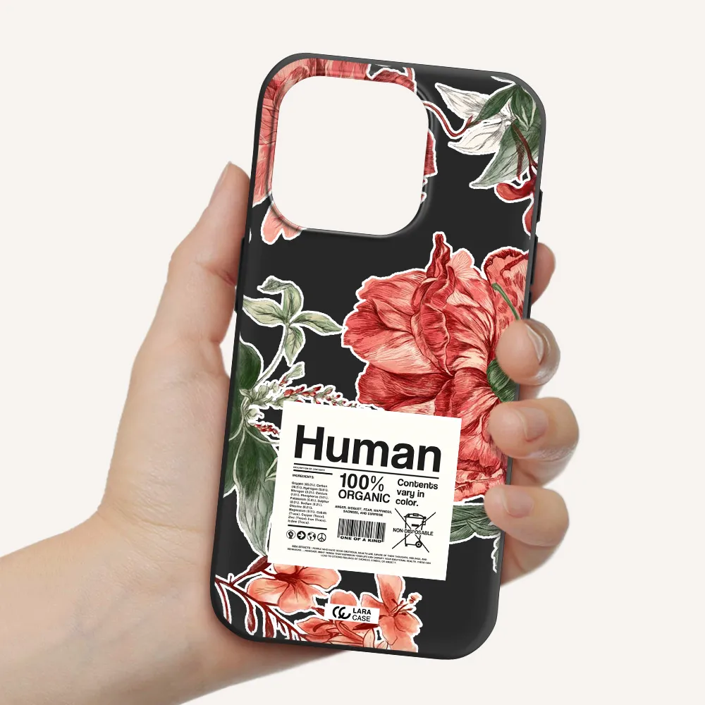 A Cover Of A Book With Flowers Apple Iphone 15 Pro Silicone Black Case