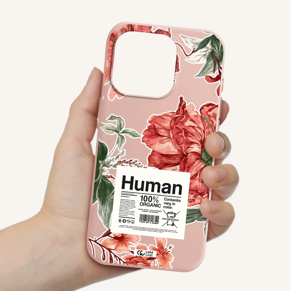 A Cover Of A Book With Flowers Apple Iphone 15 Pro Silicone Pastel Pink Case