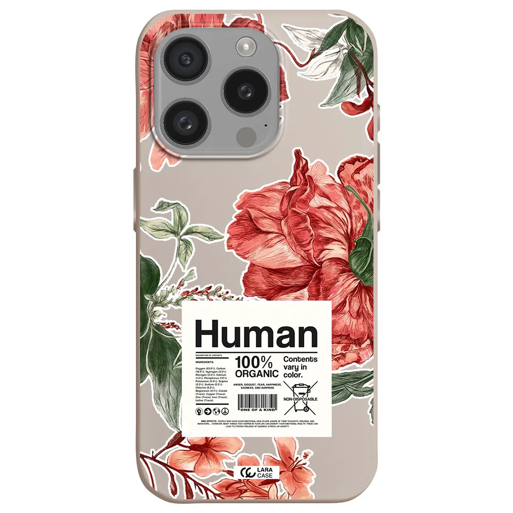 A Cover Of A Book With Flowers Apple Iphone 15 Pro Silicone Stone Case