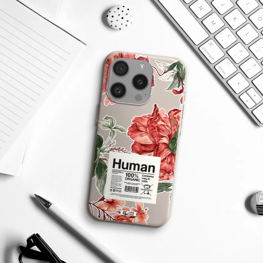 A Cover Of A Book With Flowers Apple Iphone 15 Pro Silicone Stone Case