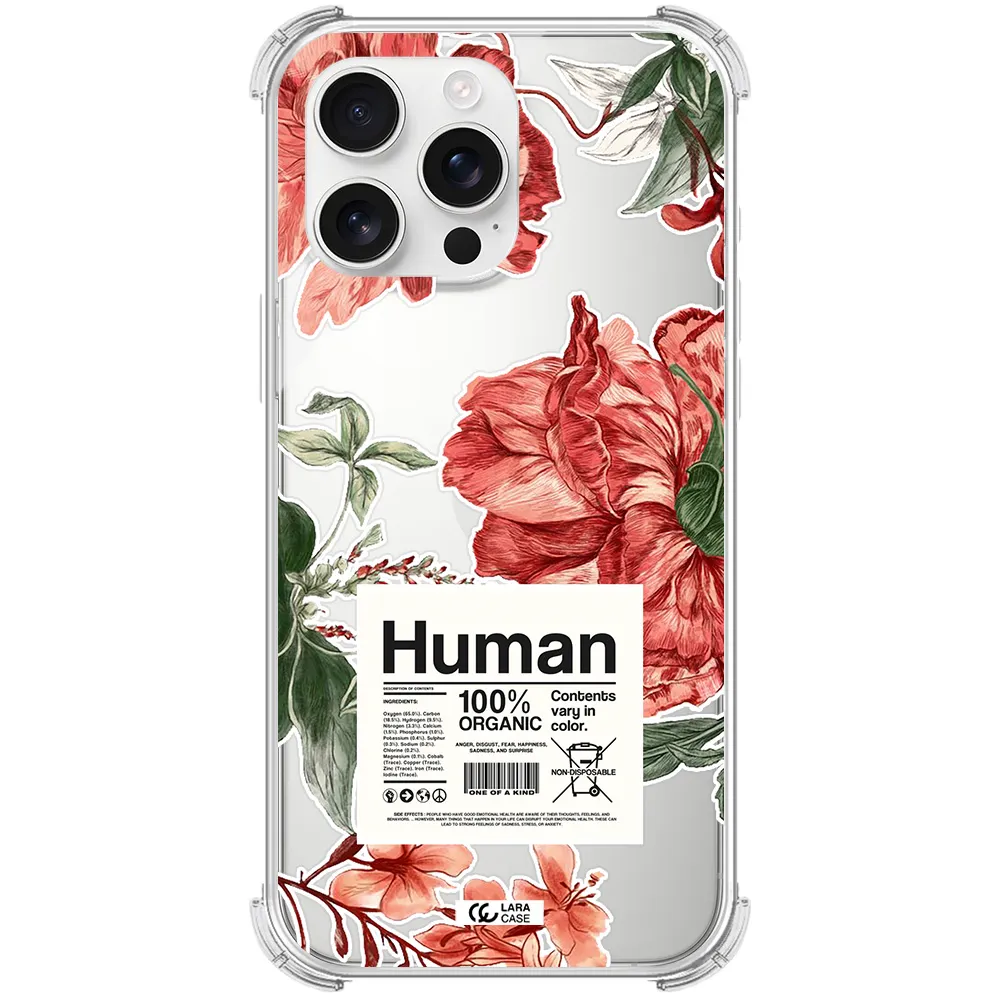 A Cover Of A Book With Flowers Apple Iphone 16 Pro Max Clear Pc Case