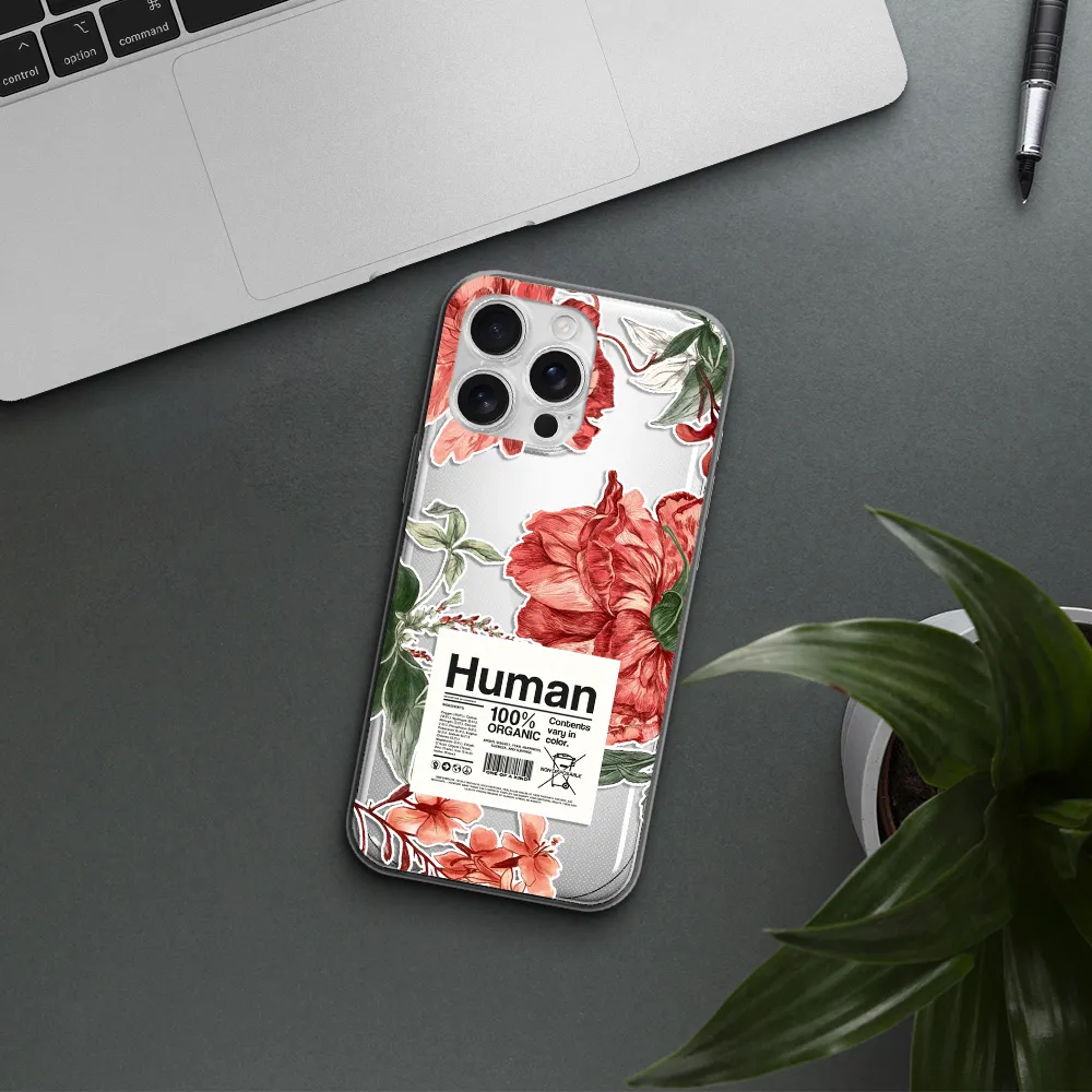 A Cover Of A Book With Flowers Apple Iphone 16 Pro Max Clear Tpu Case