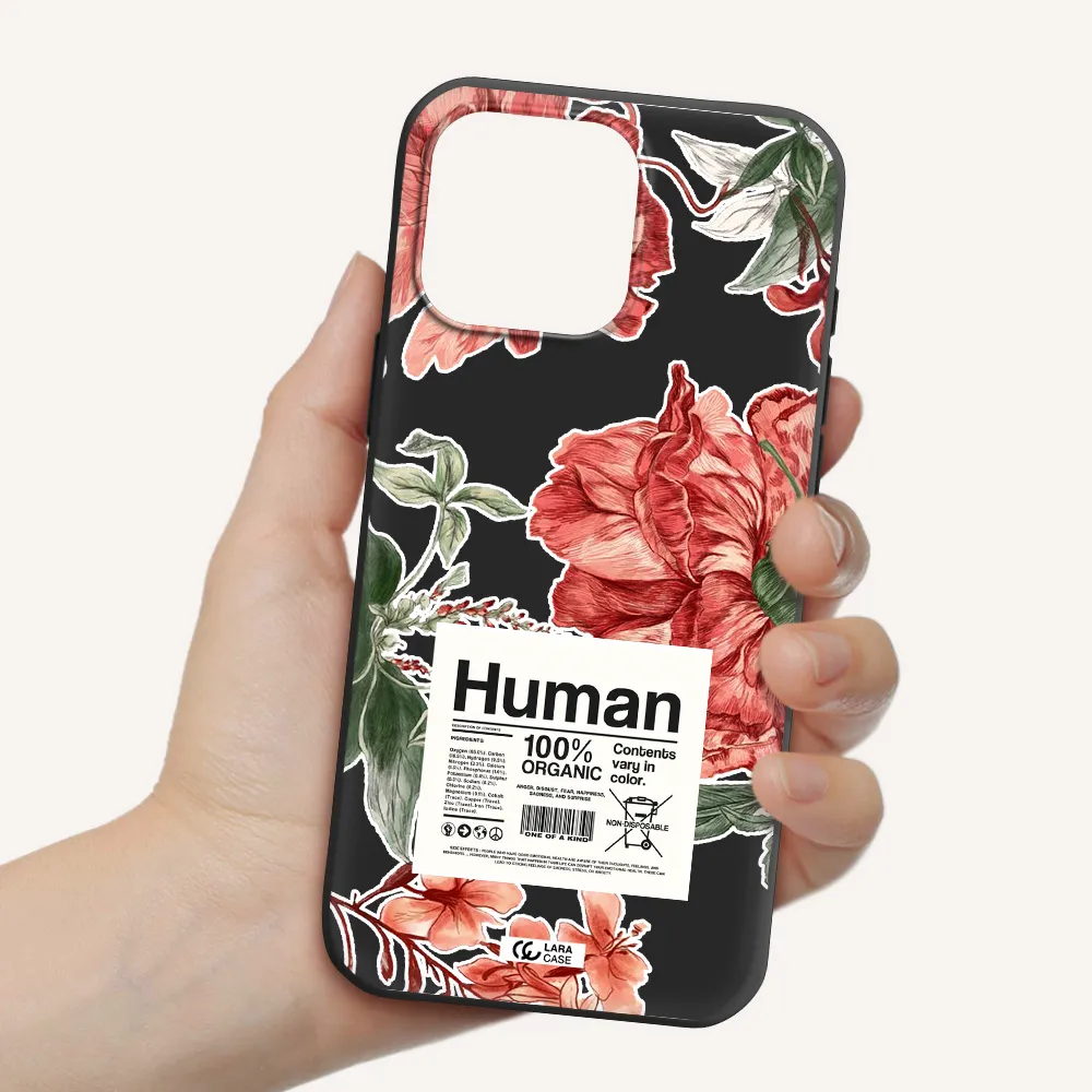 A Cover Of A Book With Flowers Apple Iphone 16 Pro Max Silicone Black Case